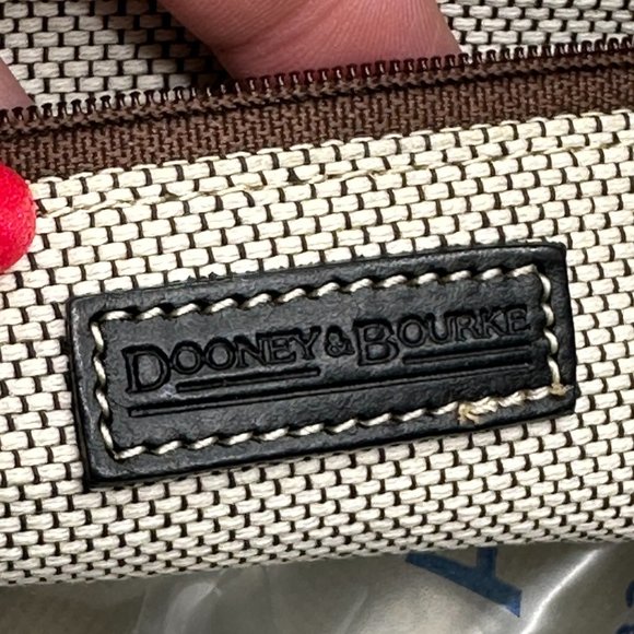 Vintage DOONEY & BOURKE Shadow Canvas Anniversary Bag Shoulder Lock 1990 - Picture 14 of 15